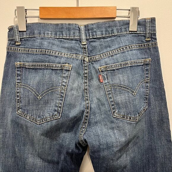 Levi's 541 Athletic Boyfriend Fit High Waist Medium Wash Straight Leg Ankle Crop - Picture 5 of 10